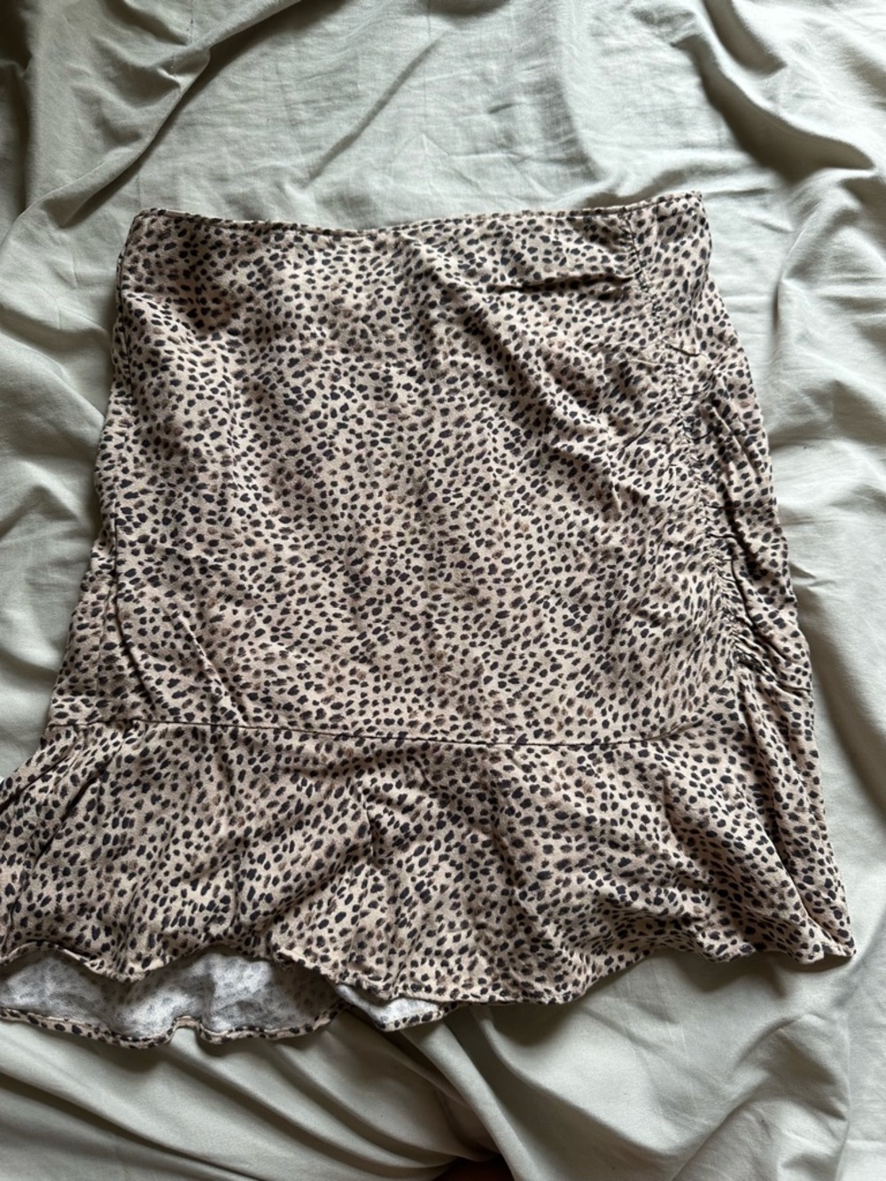 Abercrombie & Fitch Leopard Print Ruffle Mini Skirt - XS